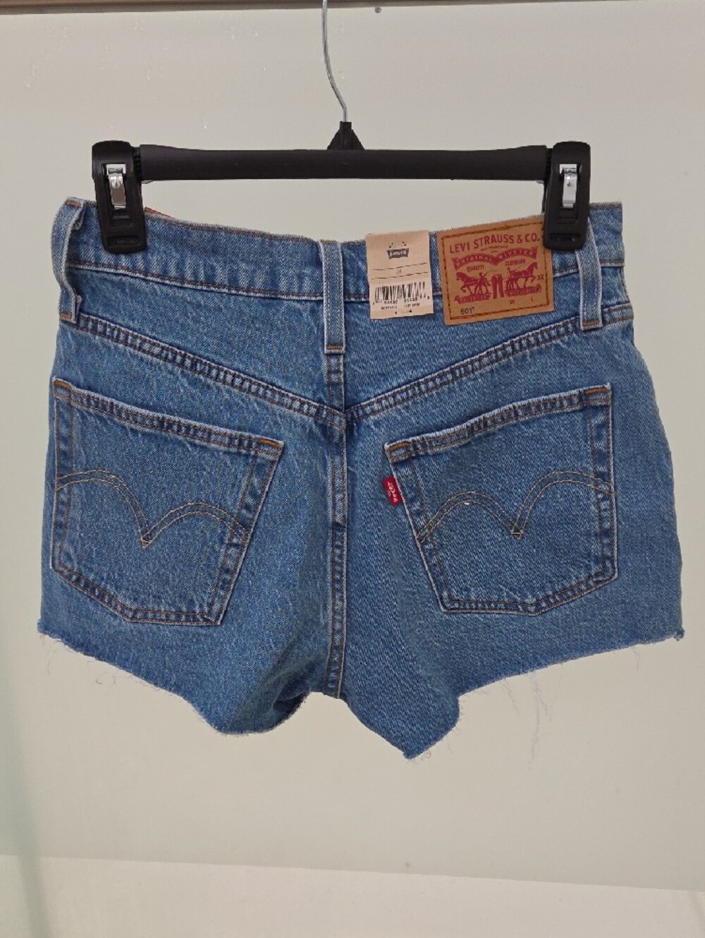 Levi's 501 Original Cutoff Denim Shorts - Medium Blue - Picture 2 of 5